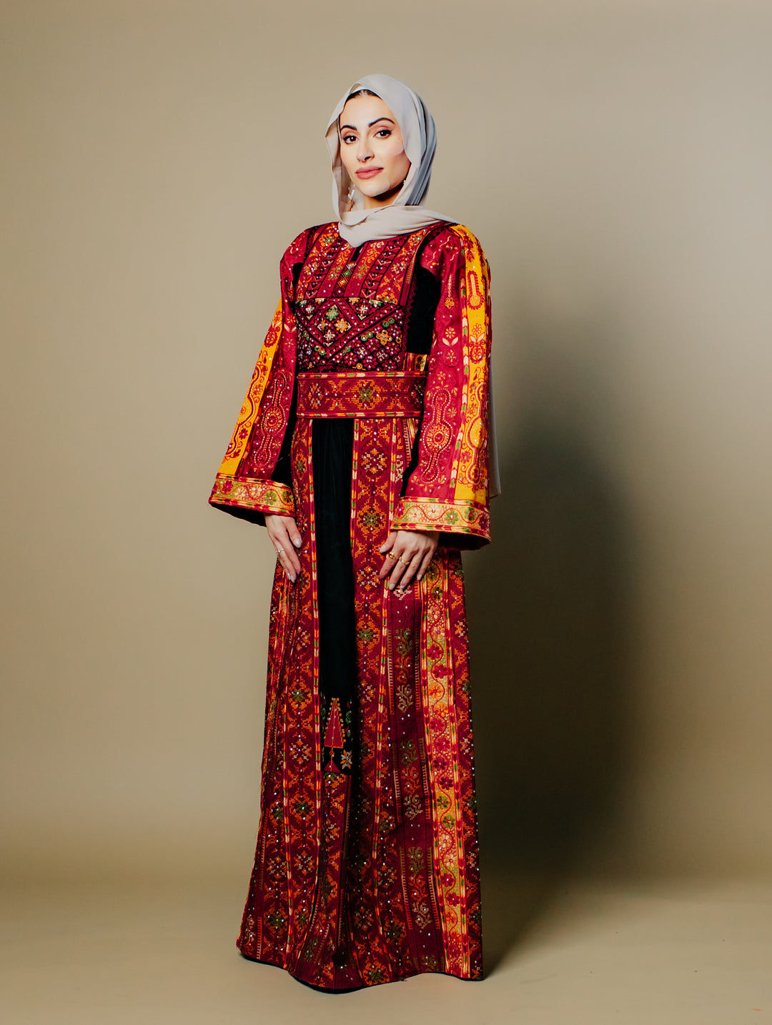 Samira Velvet Embroidered Thobe