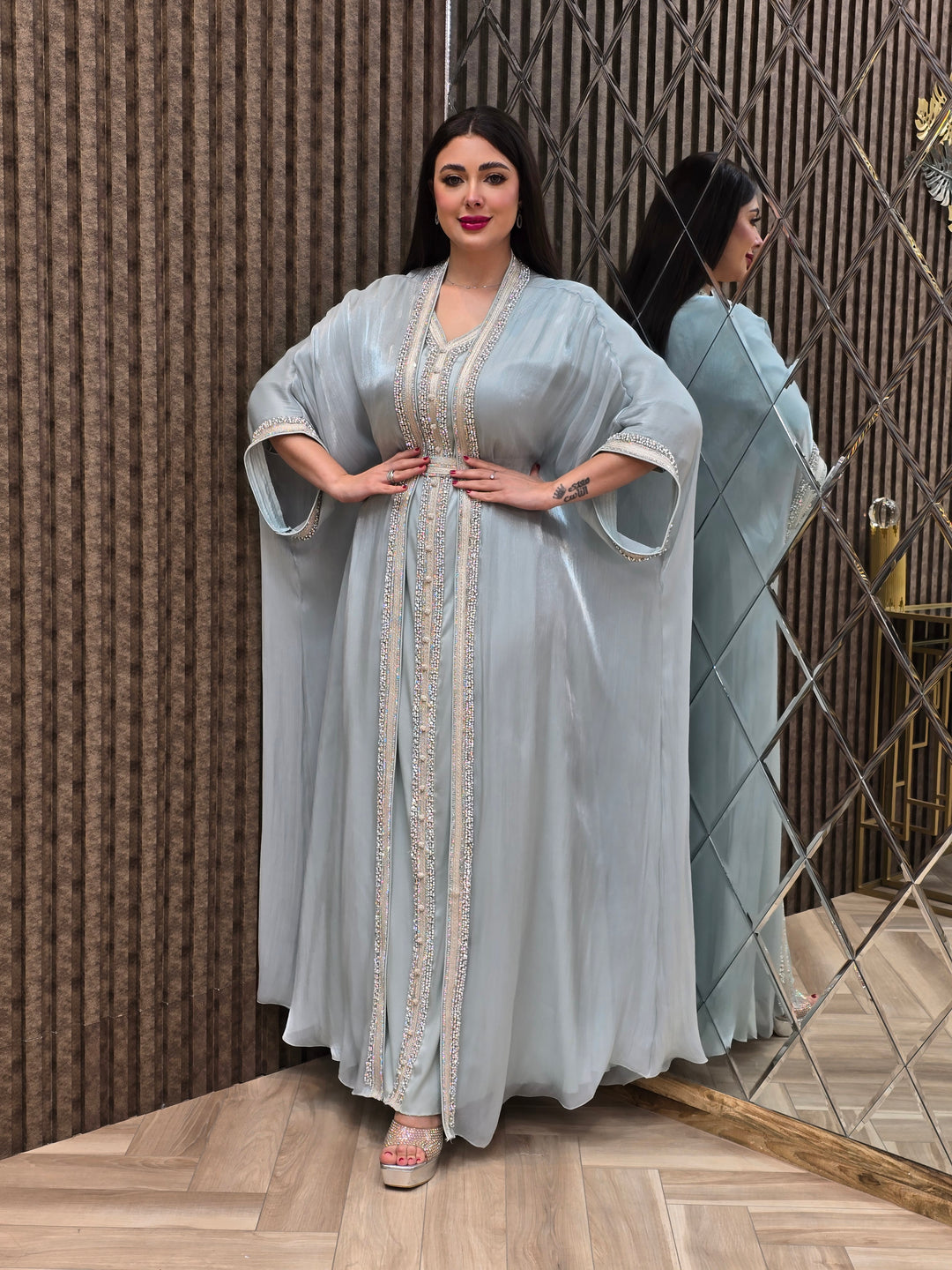 Noor Crystal Two-Piece Kaftan