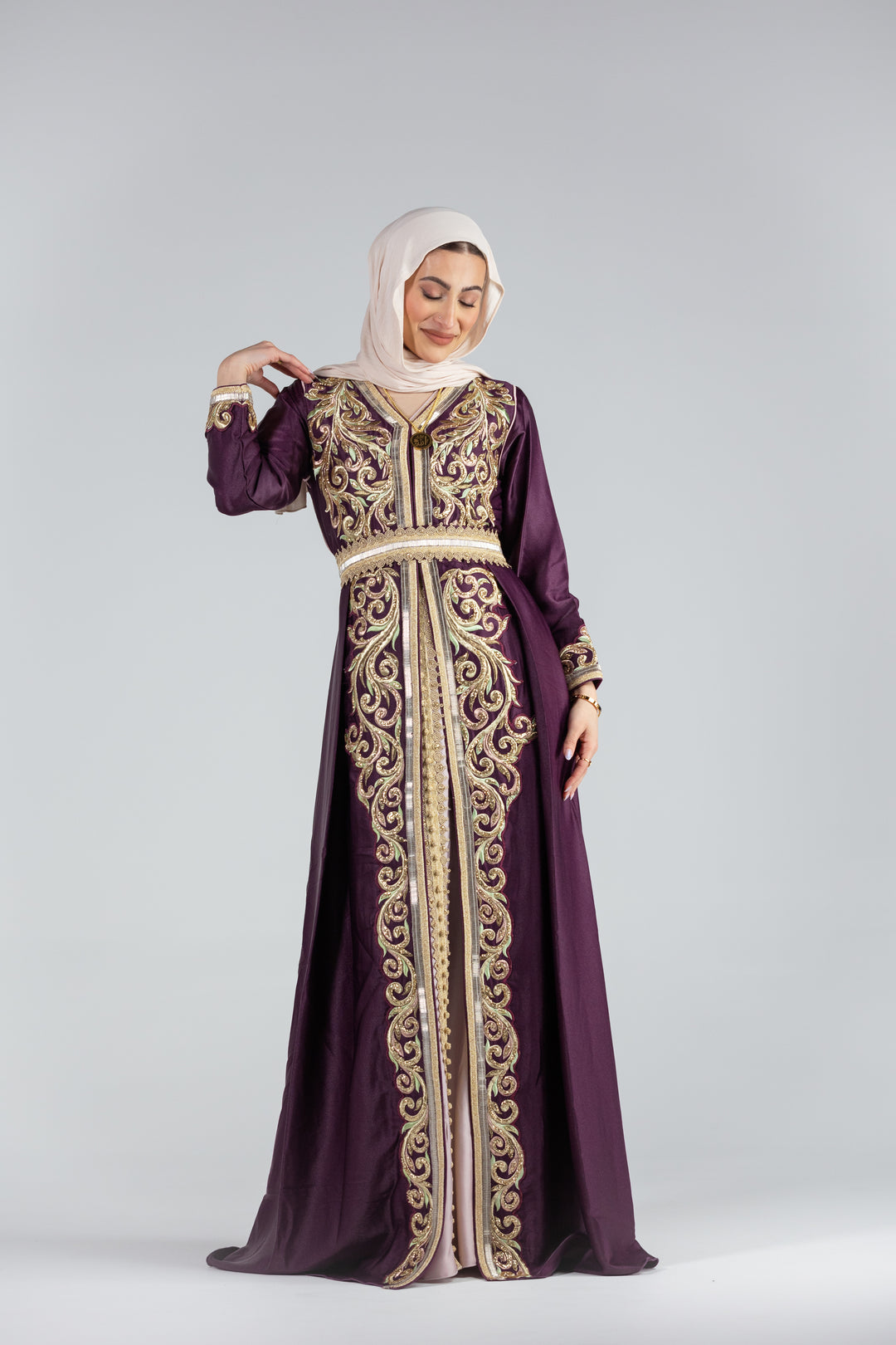 Zaina Embroidered Regal Kaftan