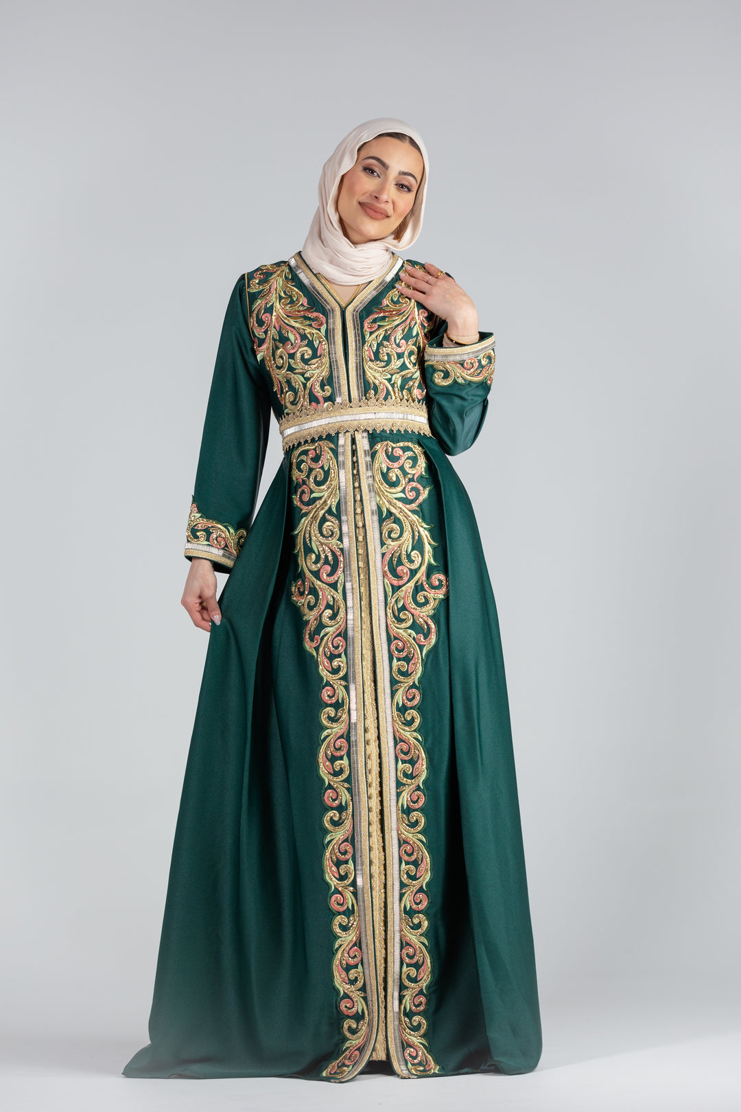 Zaina Embroidered Regal Kaftan