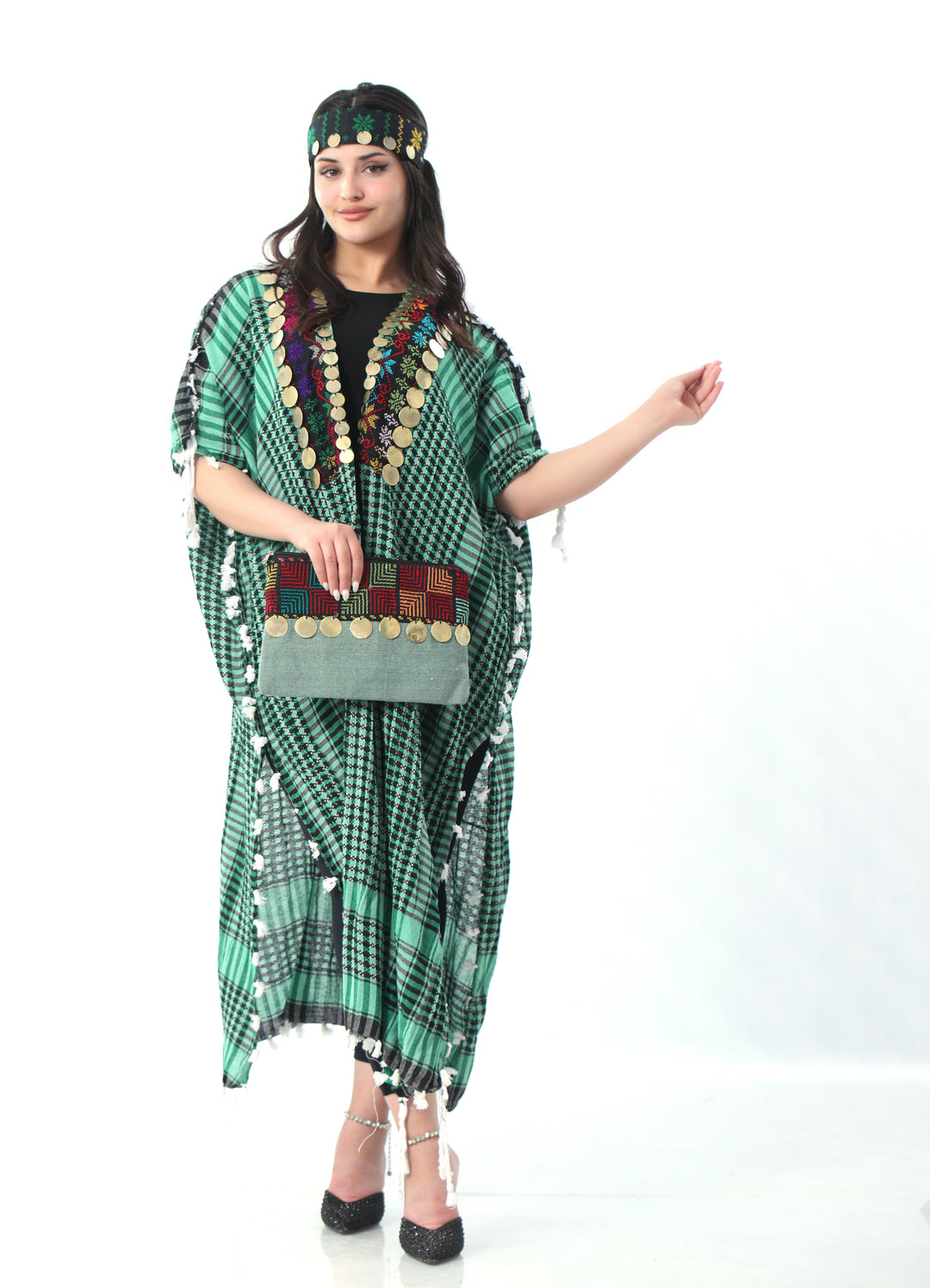 Iman Keffiyeh Print Maxi