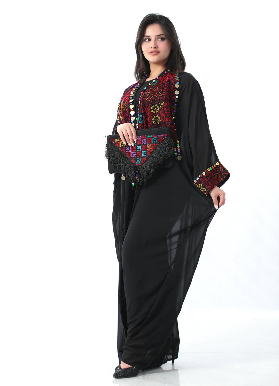 Salma Stitched Open Kimono