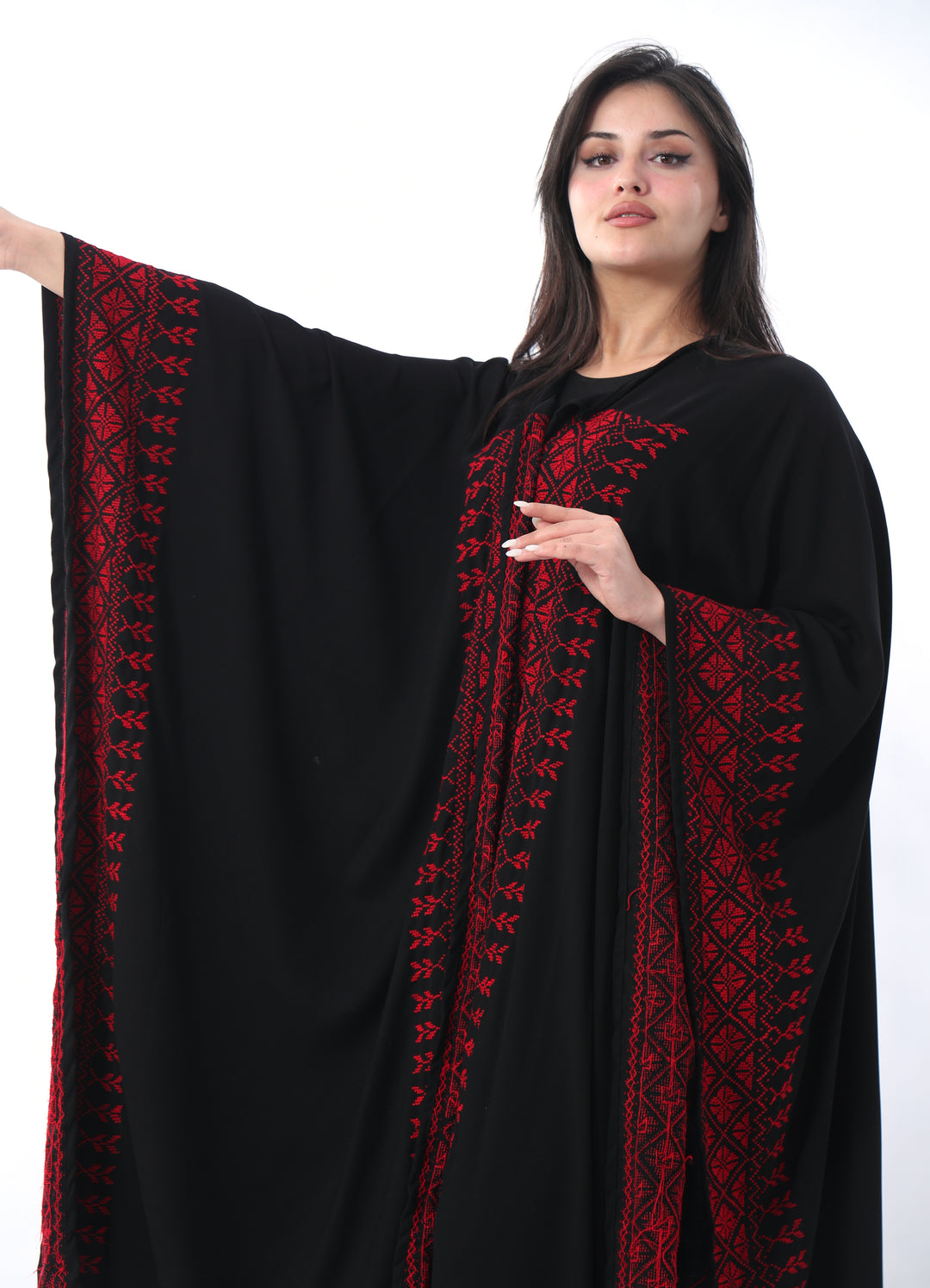 Layla Embroidered Open Cape