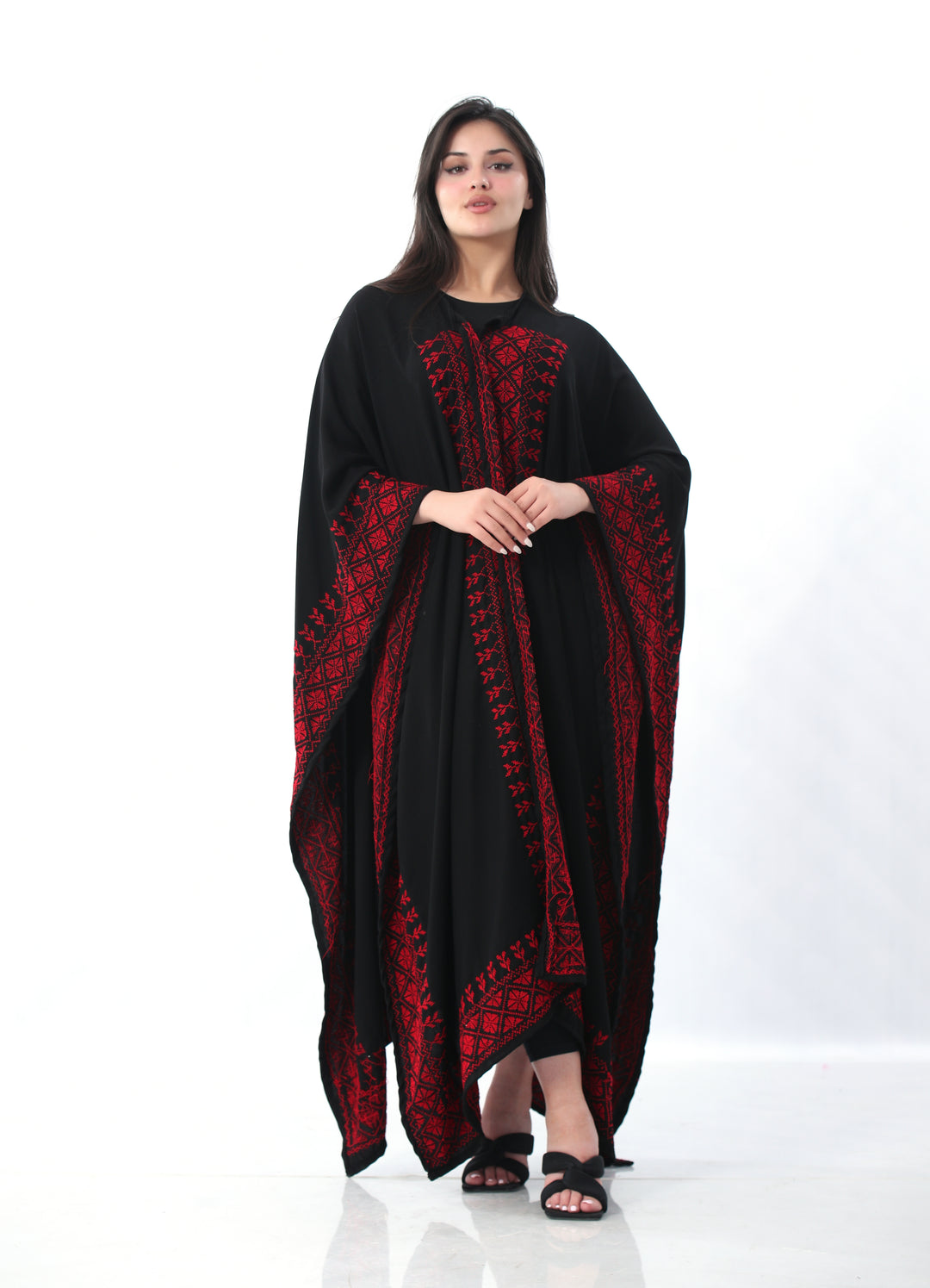 Layla Embroidered Open Cape