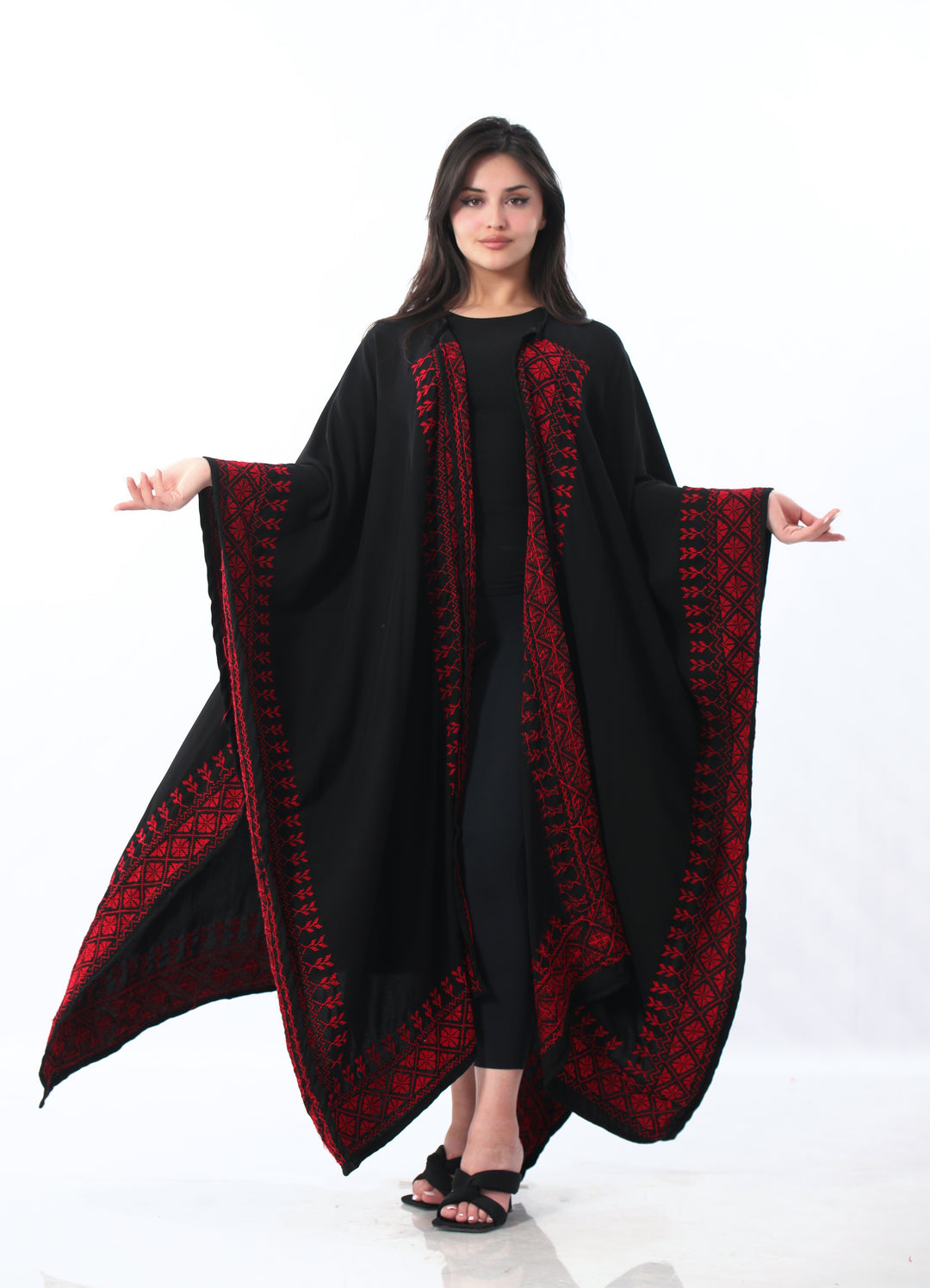 Layla Embroidered Open Cape