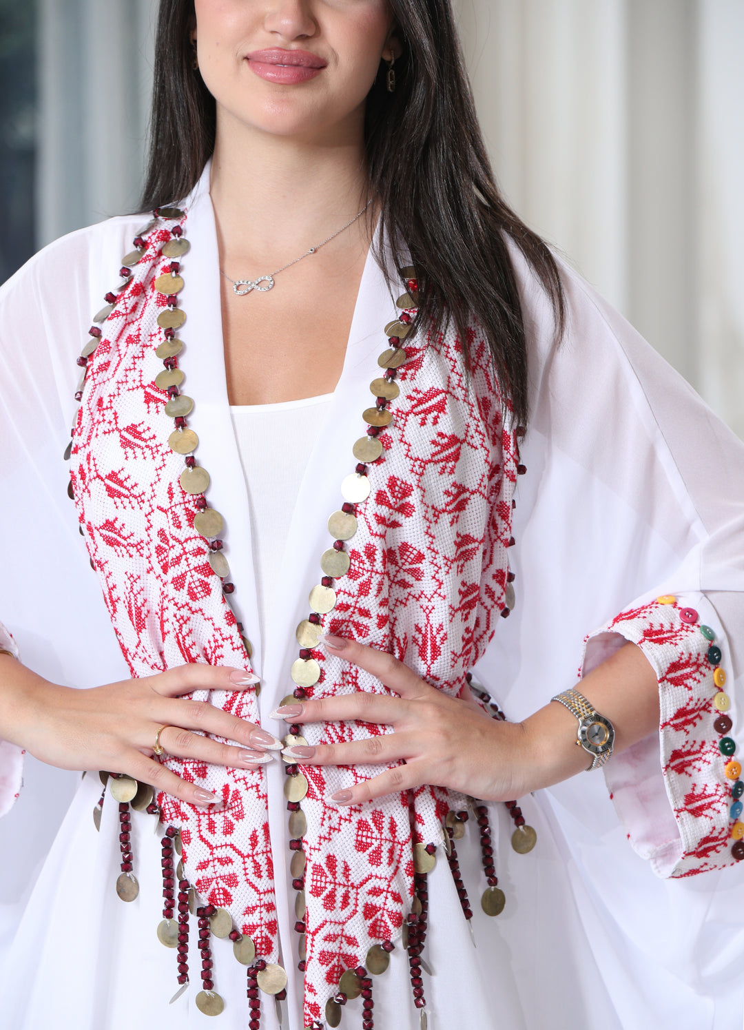 Salma Stitched Open Kimono