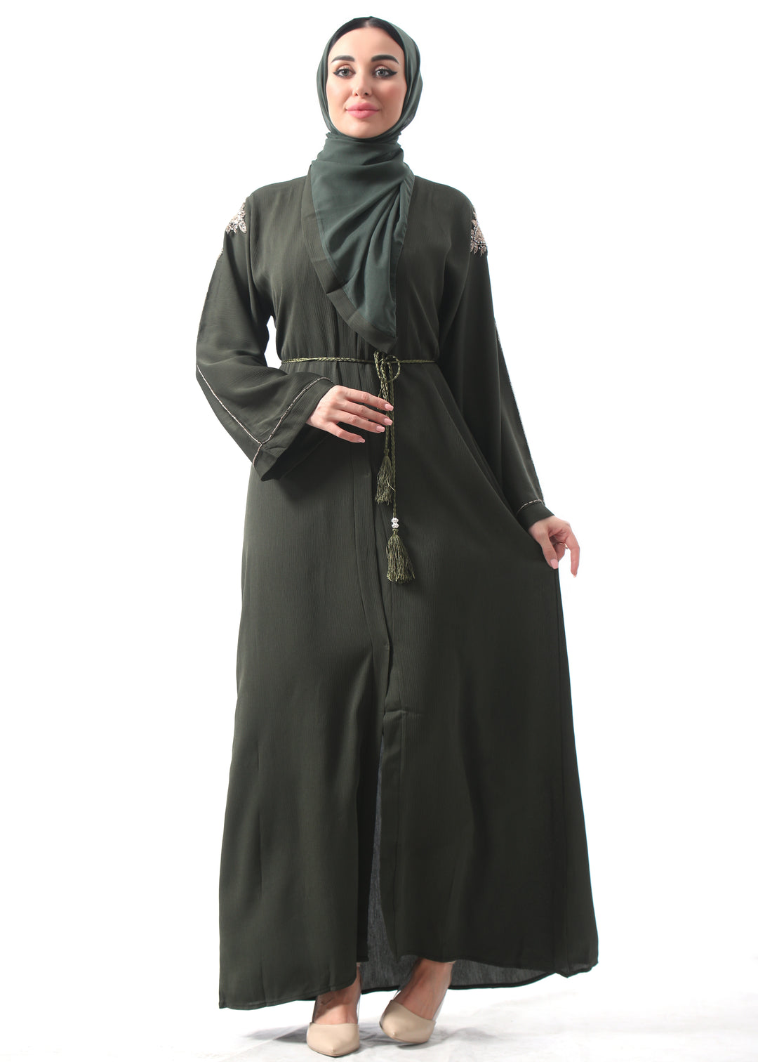 Samira Beaded Belted Abaya