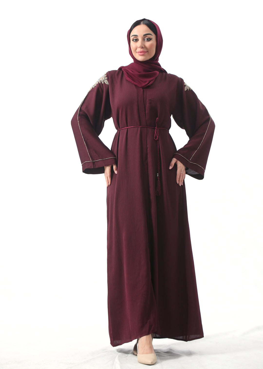 Samira Beaded Belted Abaya