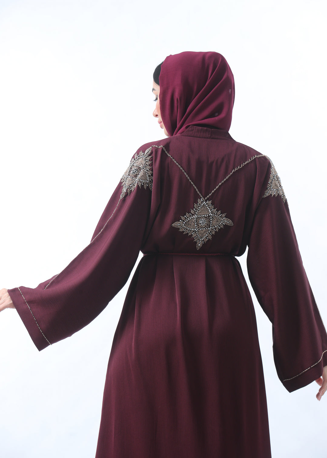 Samira Beaded Belted Abaya