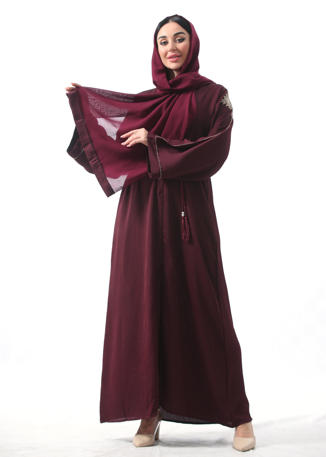 Samira Beaded Belted Abaya