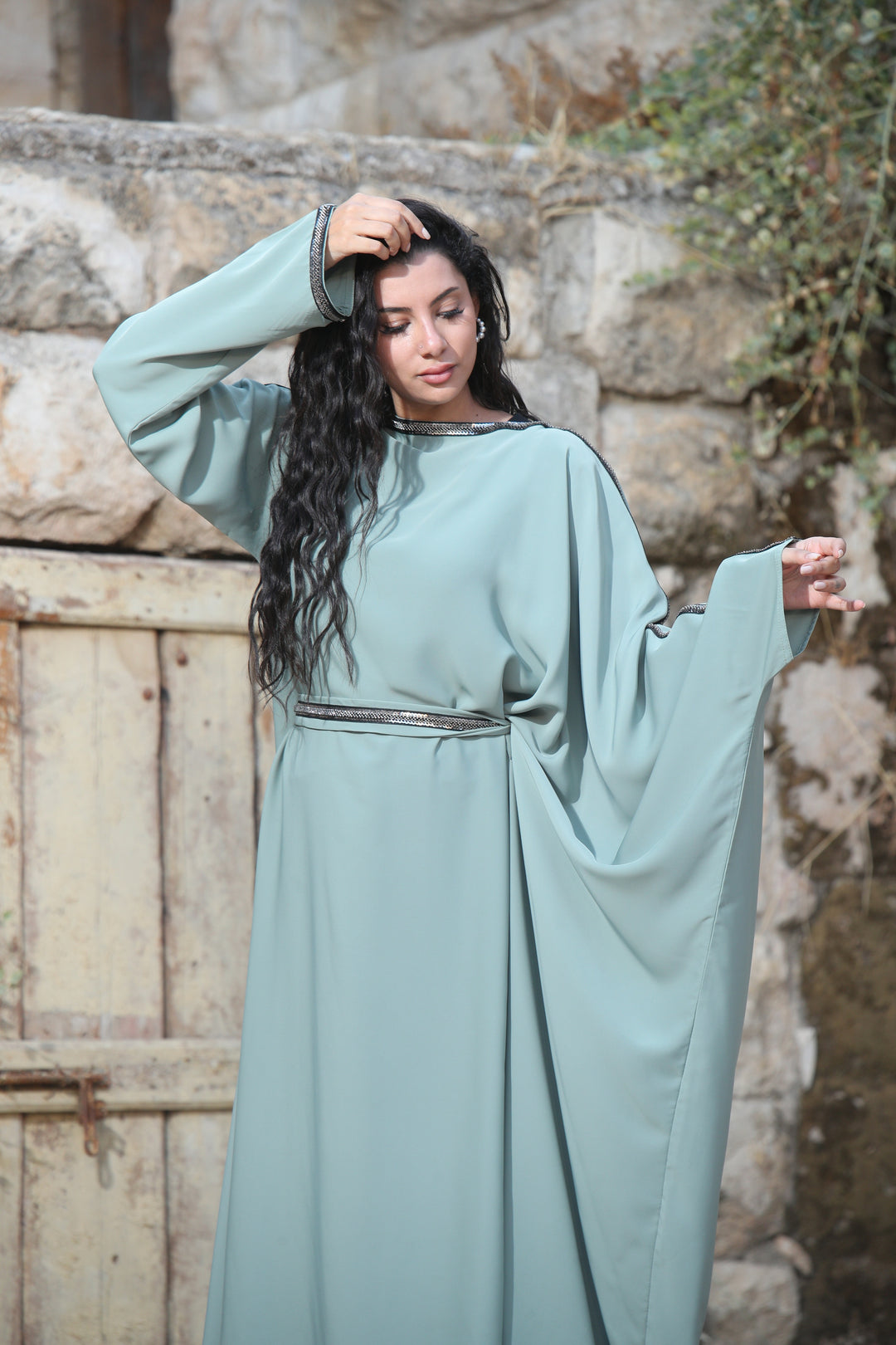 Maryam Asymmetrical Sleeve Abaya