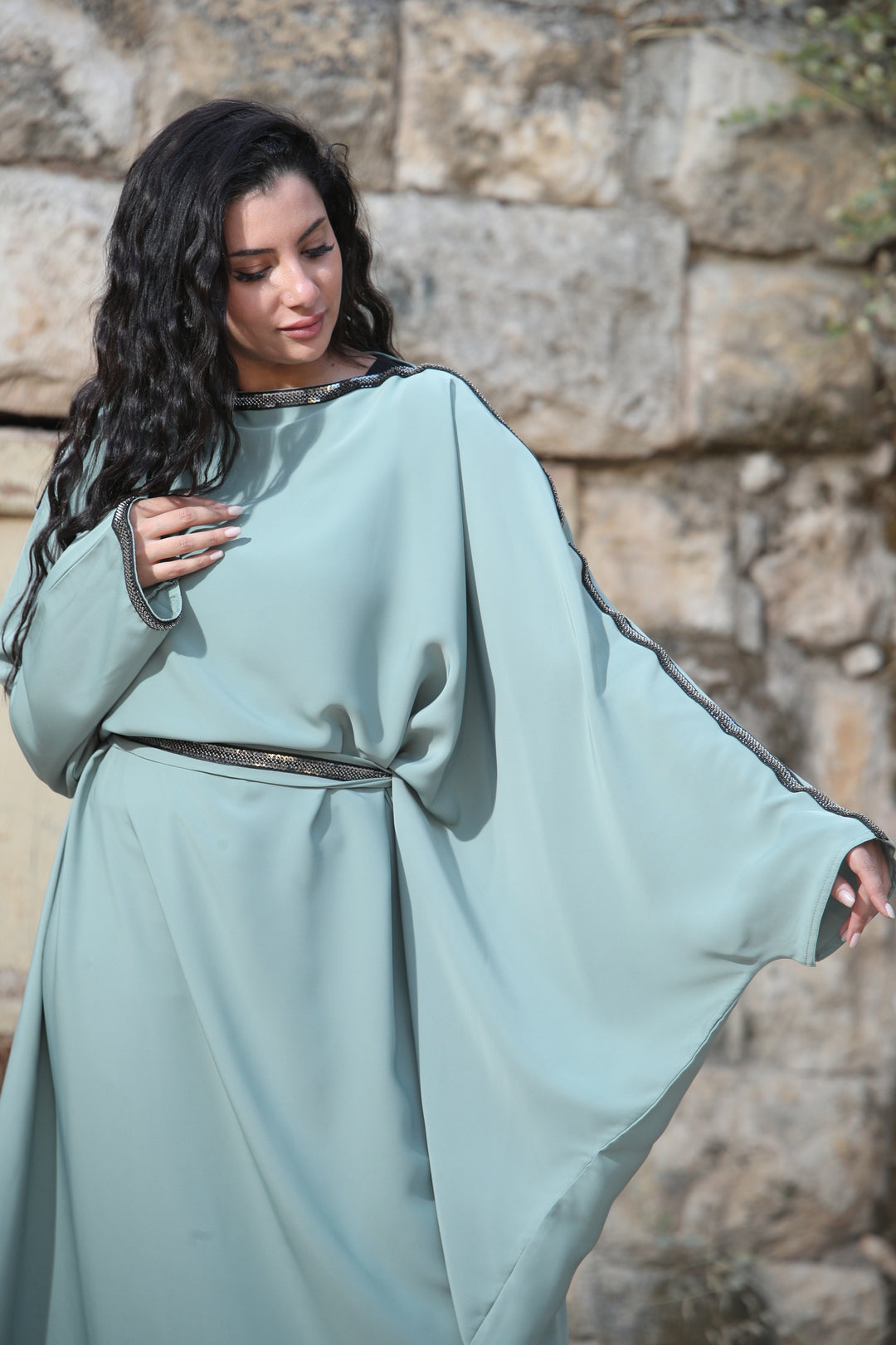 Maryam Asymmetrical Sleeve Abaya