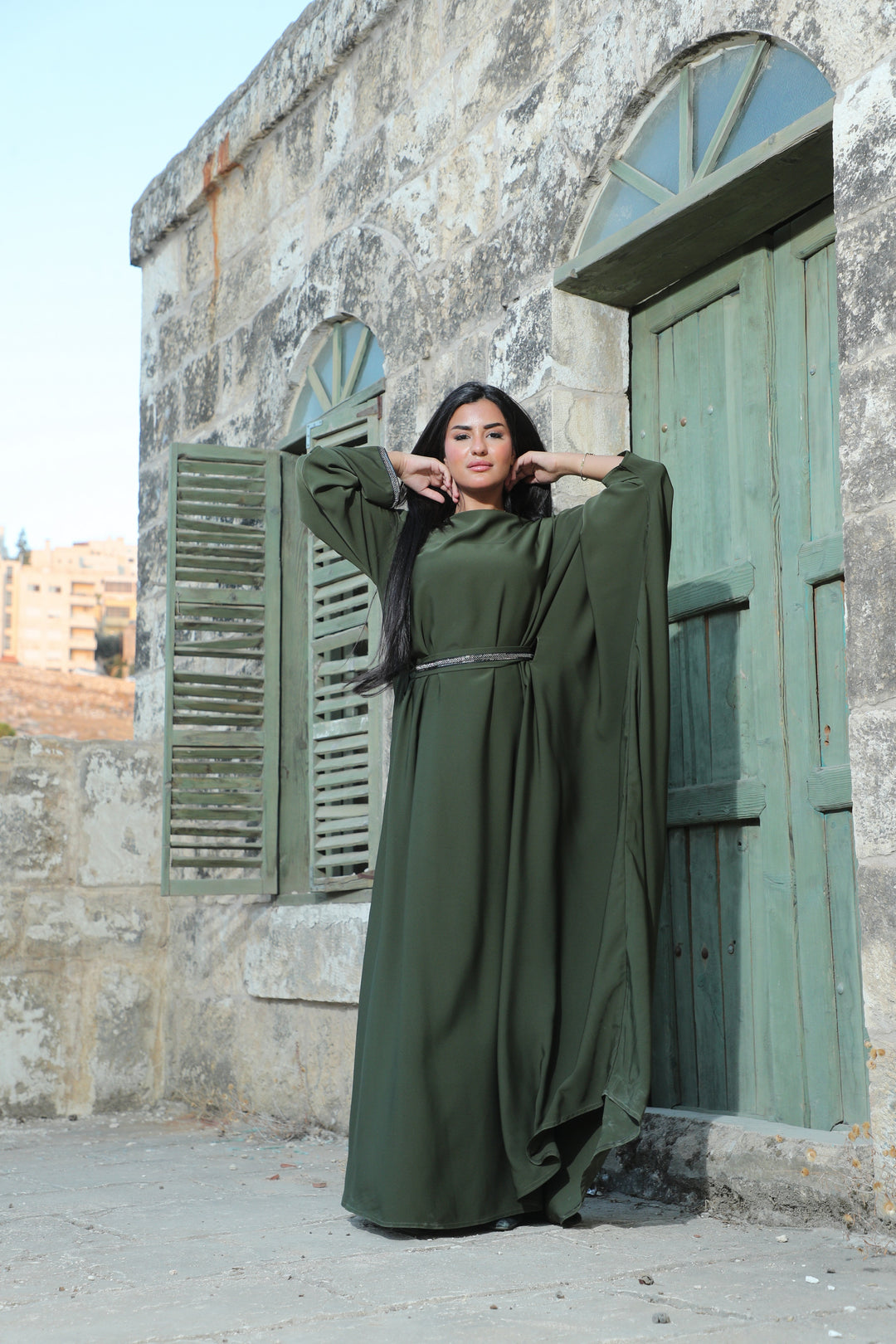 Maryam Asymmetrical Sleeve Abaya