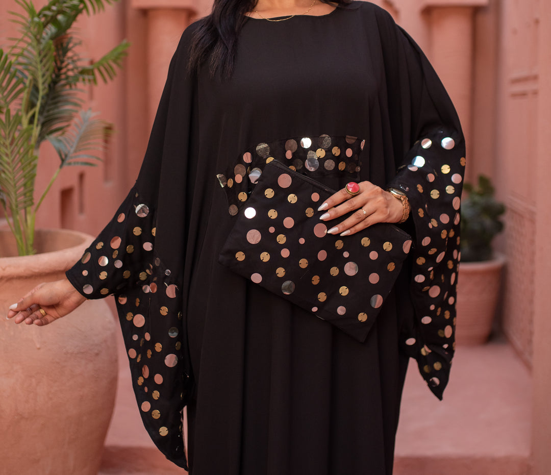 Sequin Butterfly Abaya