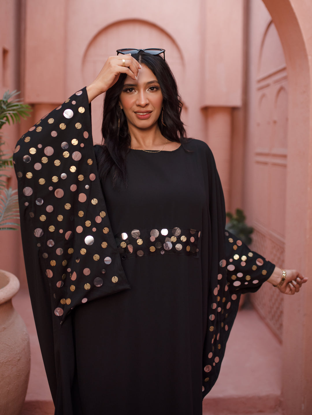 Sequin Butterfly Abaya