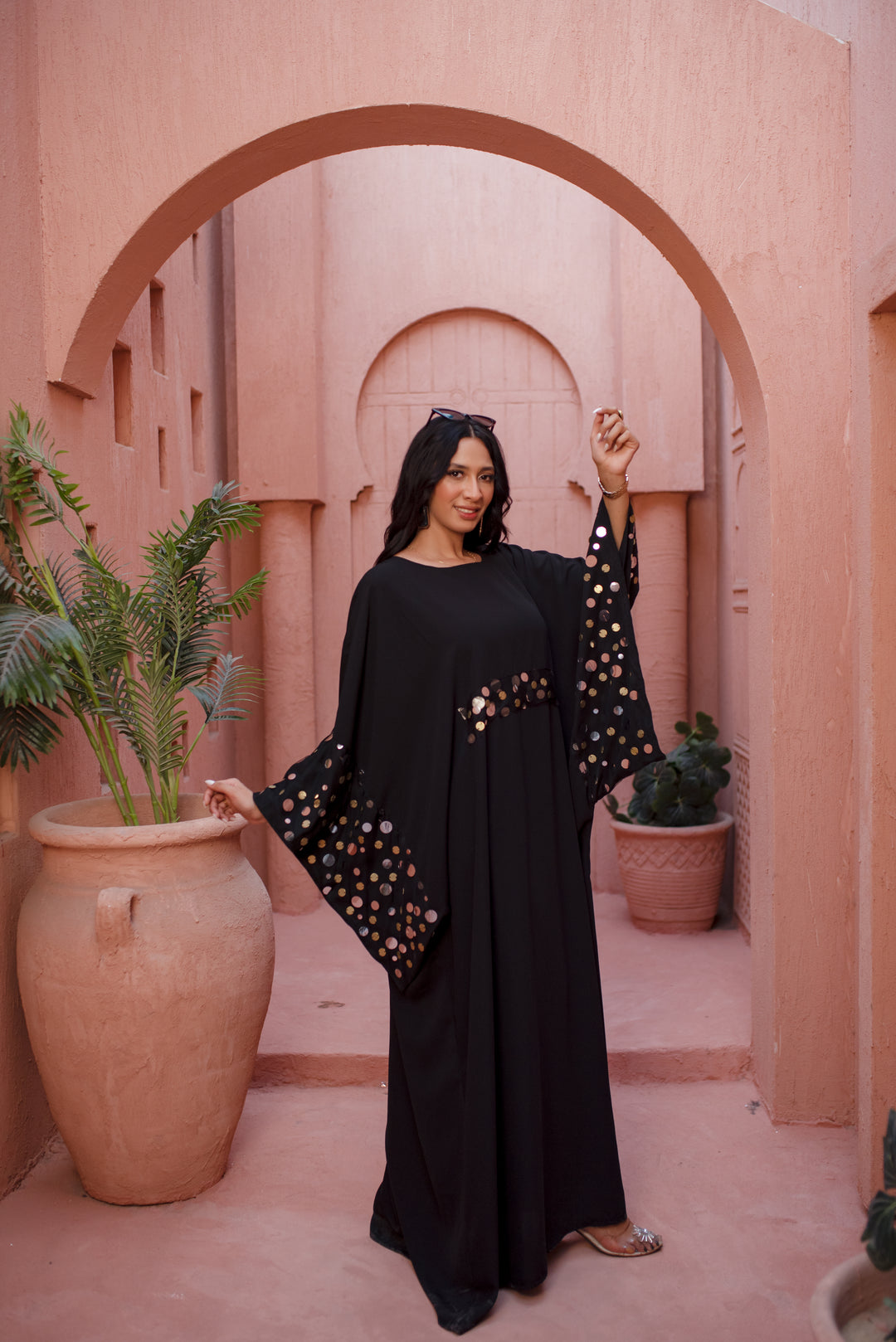 Sequin Butterfly Abaya