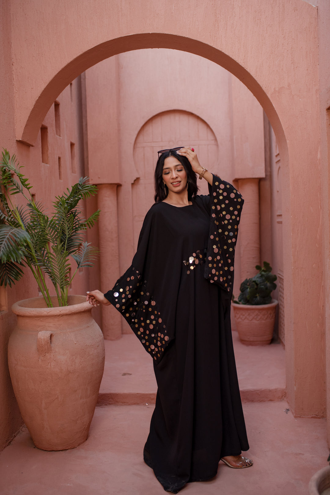 Sequin Butterfly Abaya