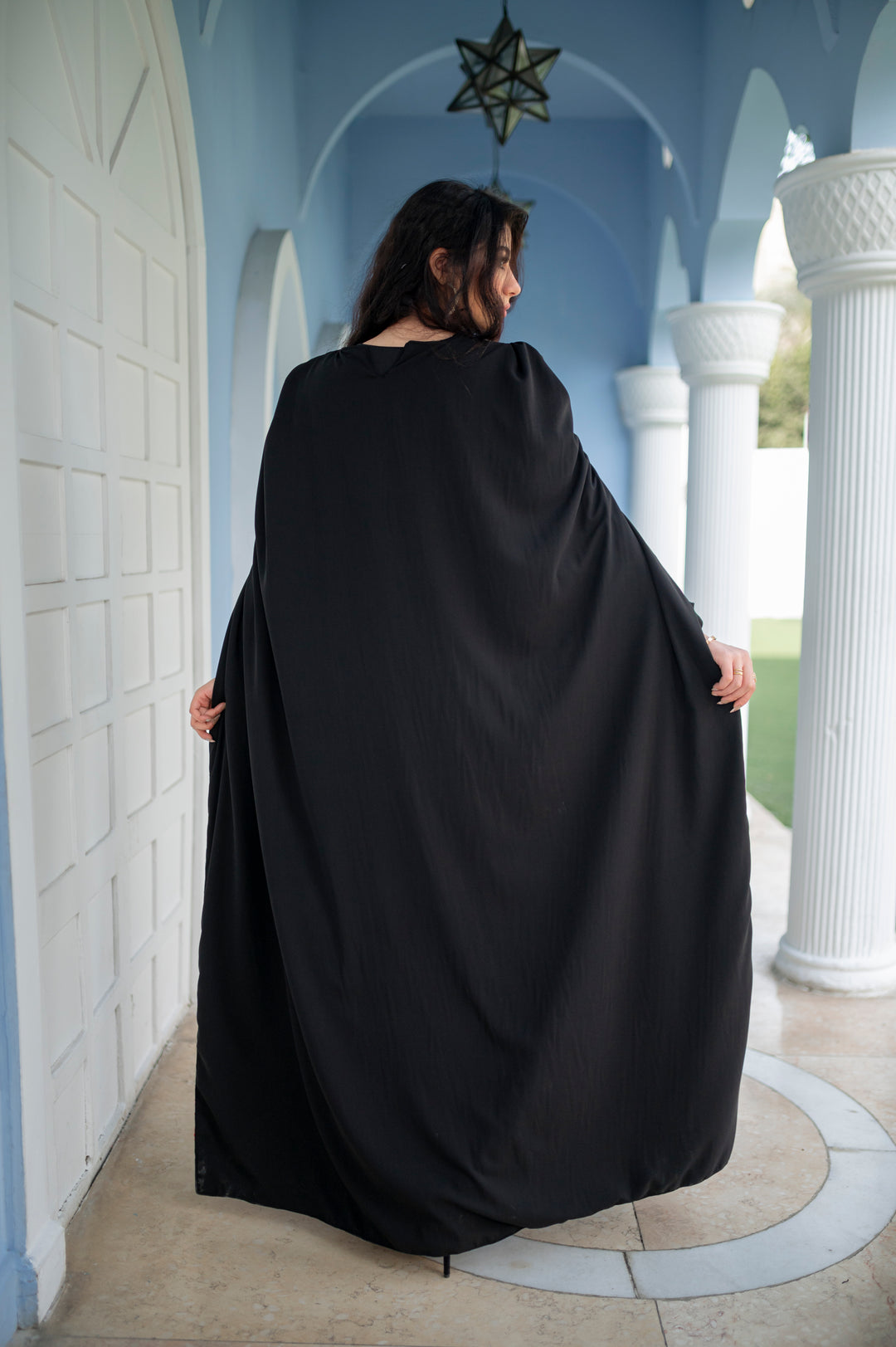 Ward Aswad Hand-stitched Cape Dress